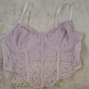 SHEIN Lavender Lace Bustier